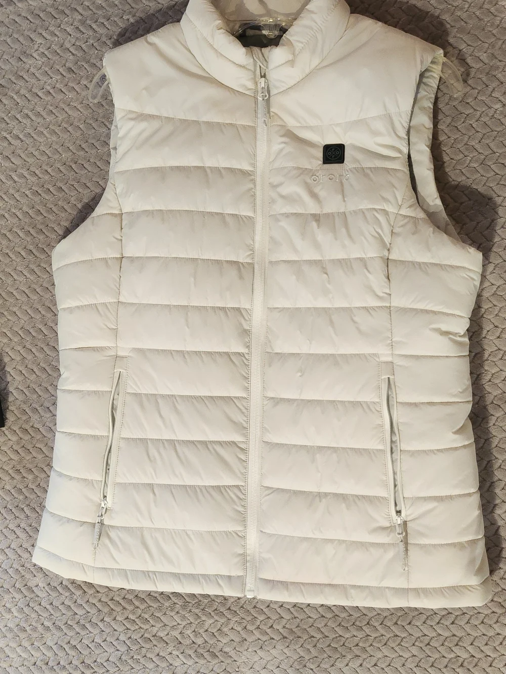 ororo Women's Heated Vest in Cream - Battery Powered Heated Vest